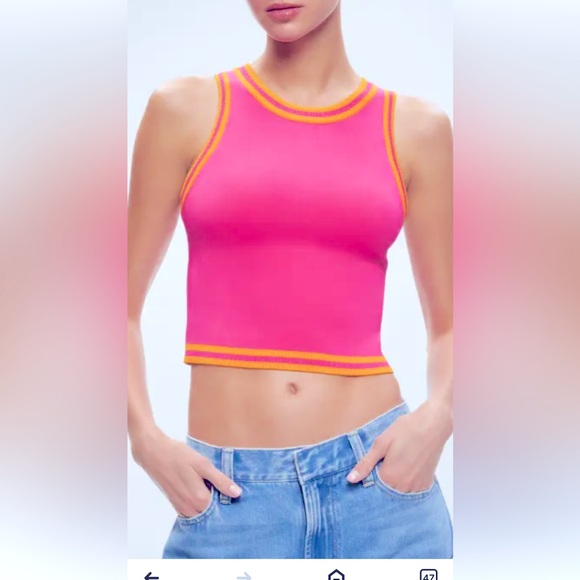 Pink and Orange Women's Tank Top - Picture 1 of 5